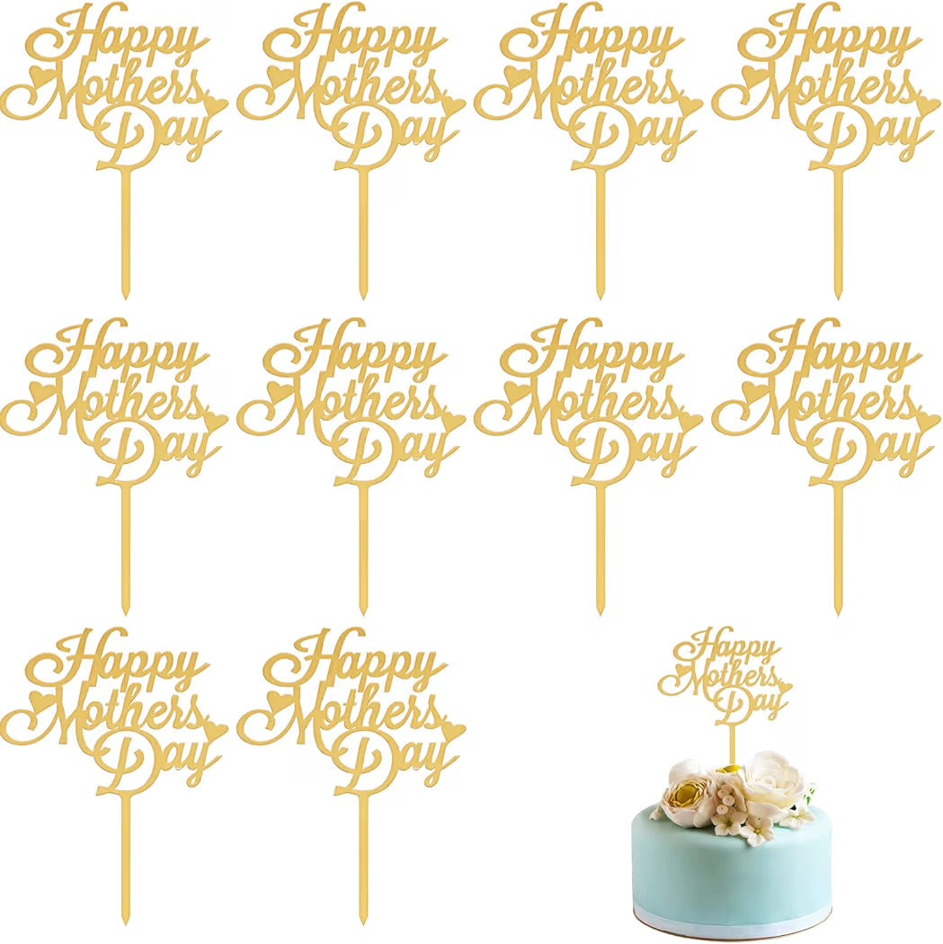 Happy Mother's Day Gold Topper