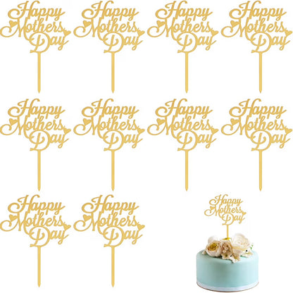 Happy Mother's Day Gold Topper