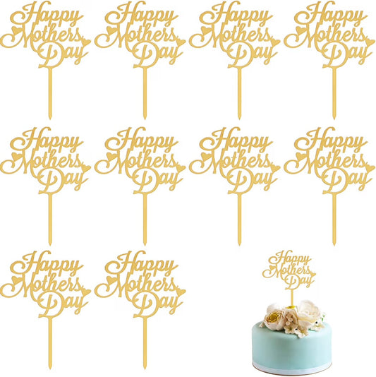Happy Mother's Day Gold Topper