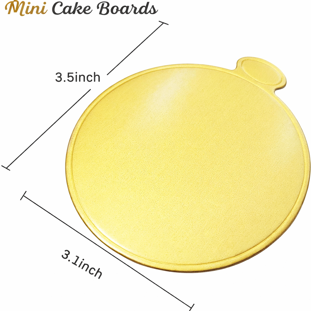 Mini Cardboard Dessert Round Gold - 10 Count