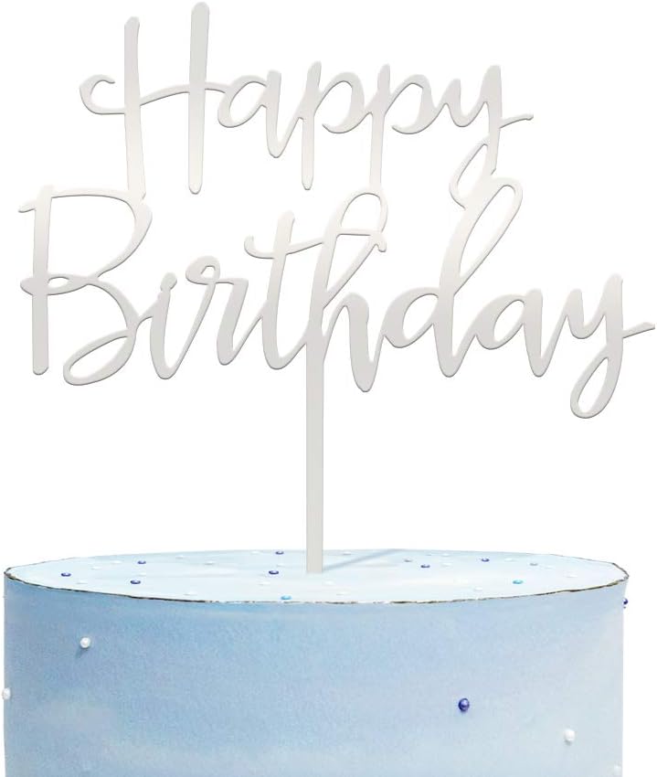 Happy Birthday Silver Topper - 3 Pack