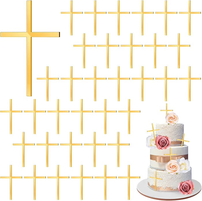 Acrylic Gold Cross