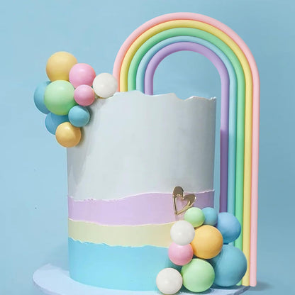 Rainbow Boho Cake Topper - 1 Piece