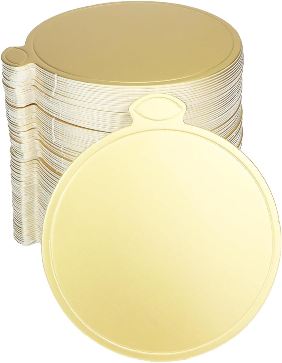 Mini Cardboard Dessert Round Gold - 10 Count