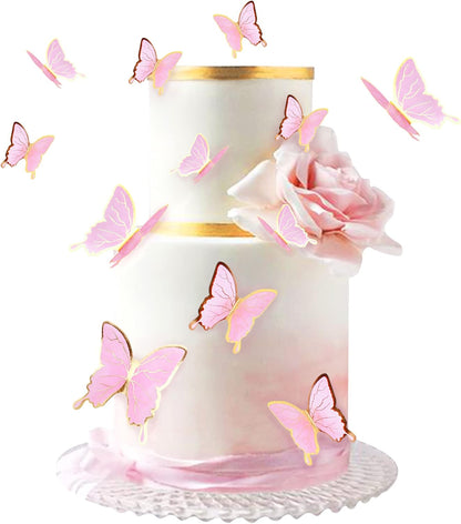 3D Butterfly Cake Decoration - 10 Pack