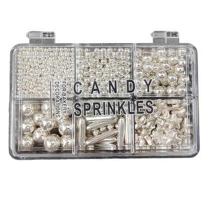 Edible Pearl Sprinkles Bright Gold and Silver
