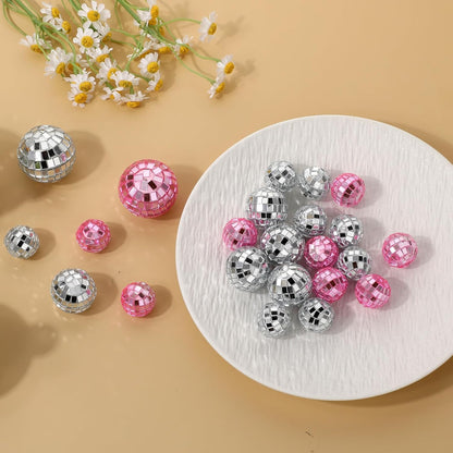 Disco Ball Cupcake Toppers - 12 Pieces