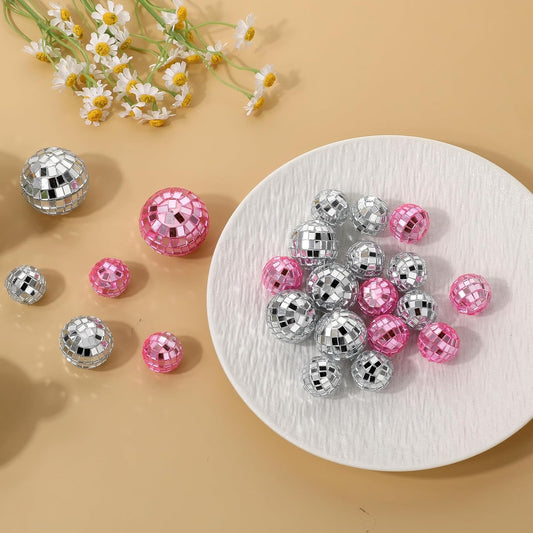 Disco Ball Cupcake Toppers - 12 Pieces