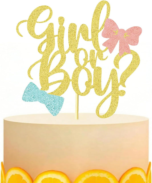 Girl or Boy Paper Cake Topper