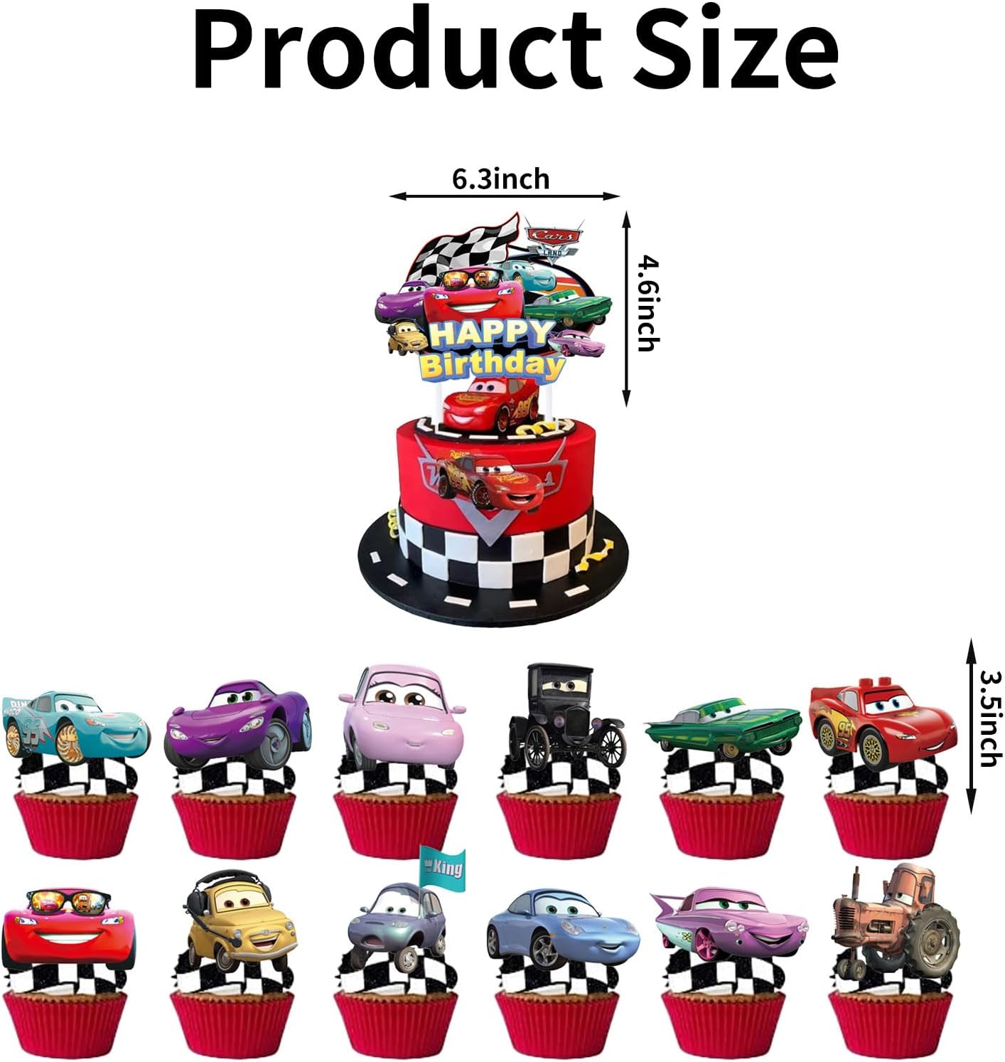 Disney Cars Cake/Cupcake Toppers - 25 Pieces