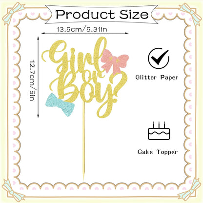 Girl or Boy Paper Cake Topper