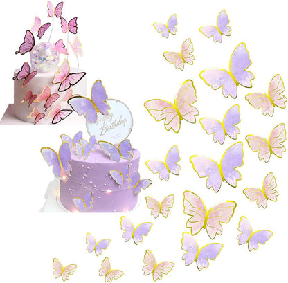 3D Butterfly Cake Decoration - 10 Pack