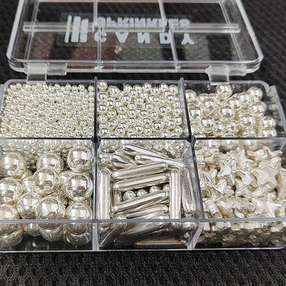 Edible Pearl Sprinkles Bright Gold and Silver