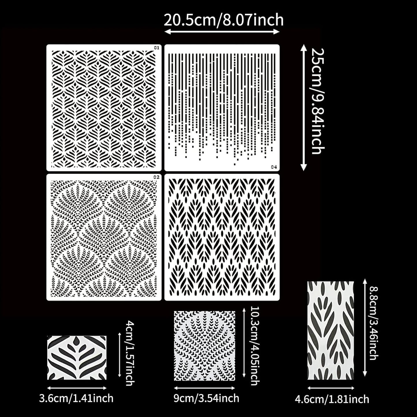 Cake Stencils - 4 Pieces