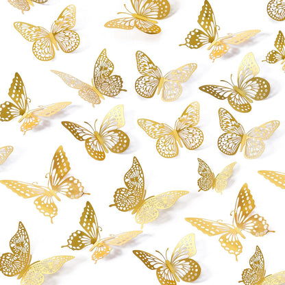 3D Butterfly Cake Decoration - 12 Count
