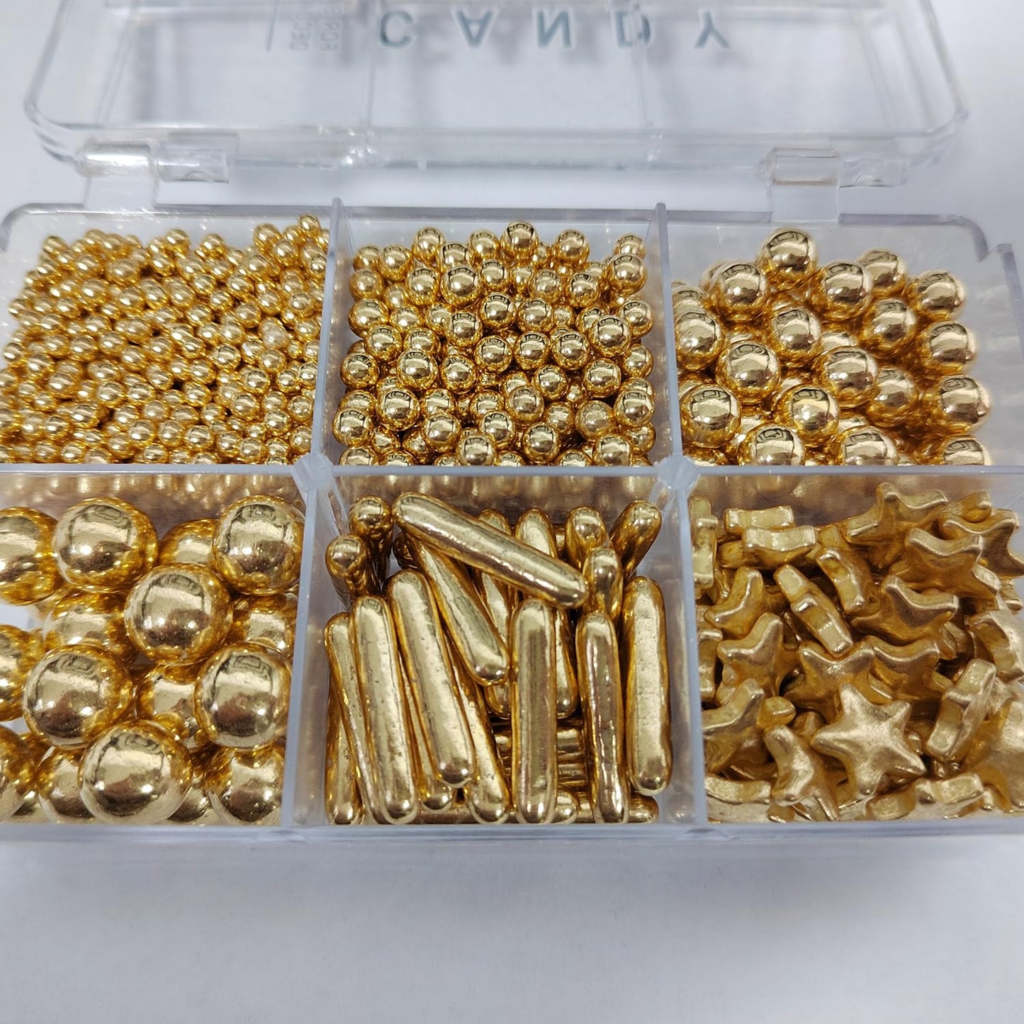 Edible Pearl Sprinkles Bright Gold and Silver