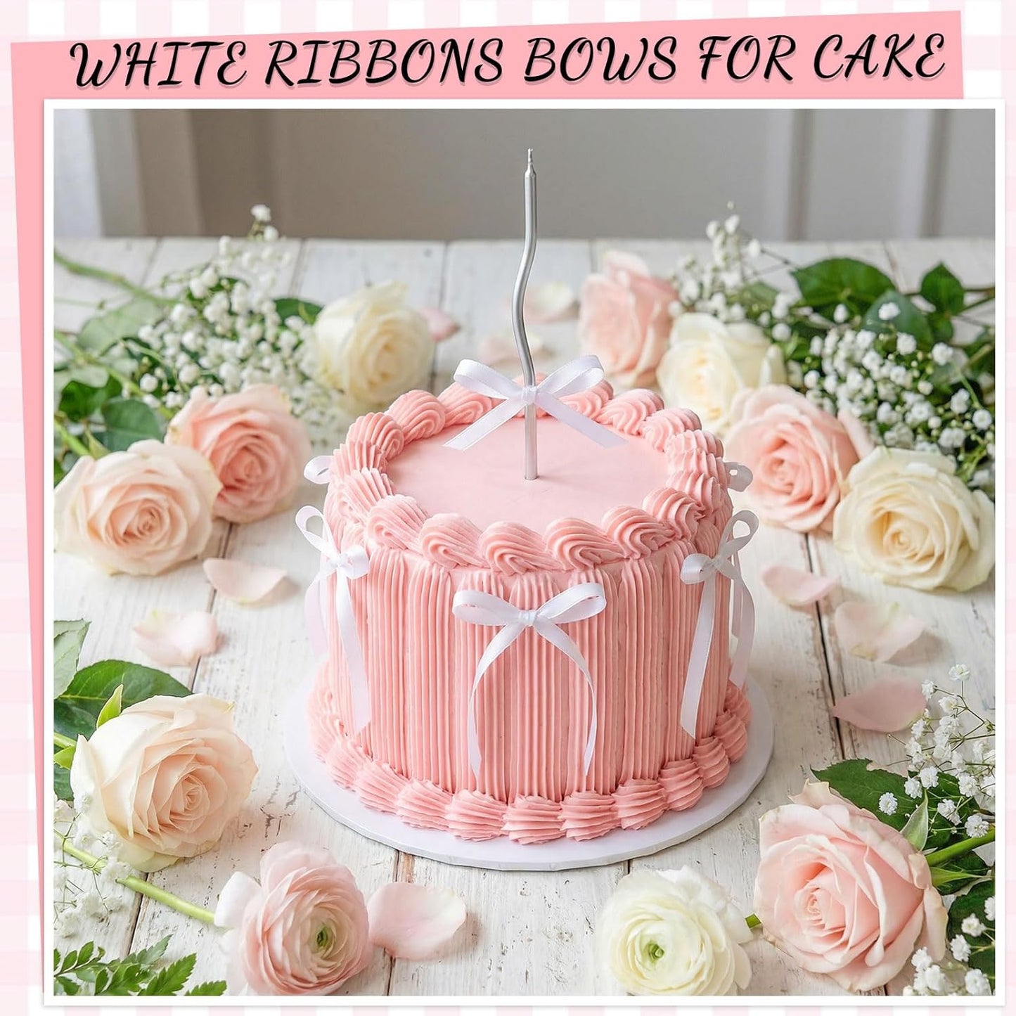 Cake Bow Tie Ribbon - 10 Count