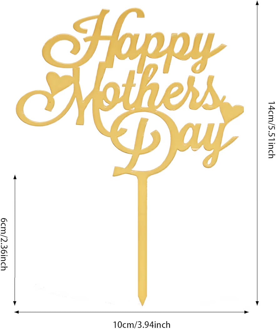 Happy Mother's Day Gold Topper
