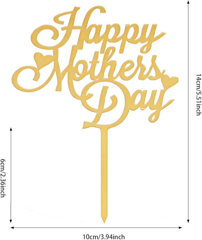 Happy Mother's Day Gold Topper