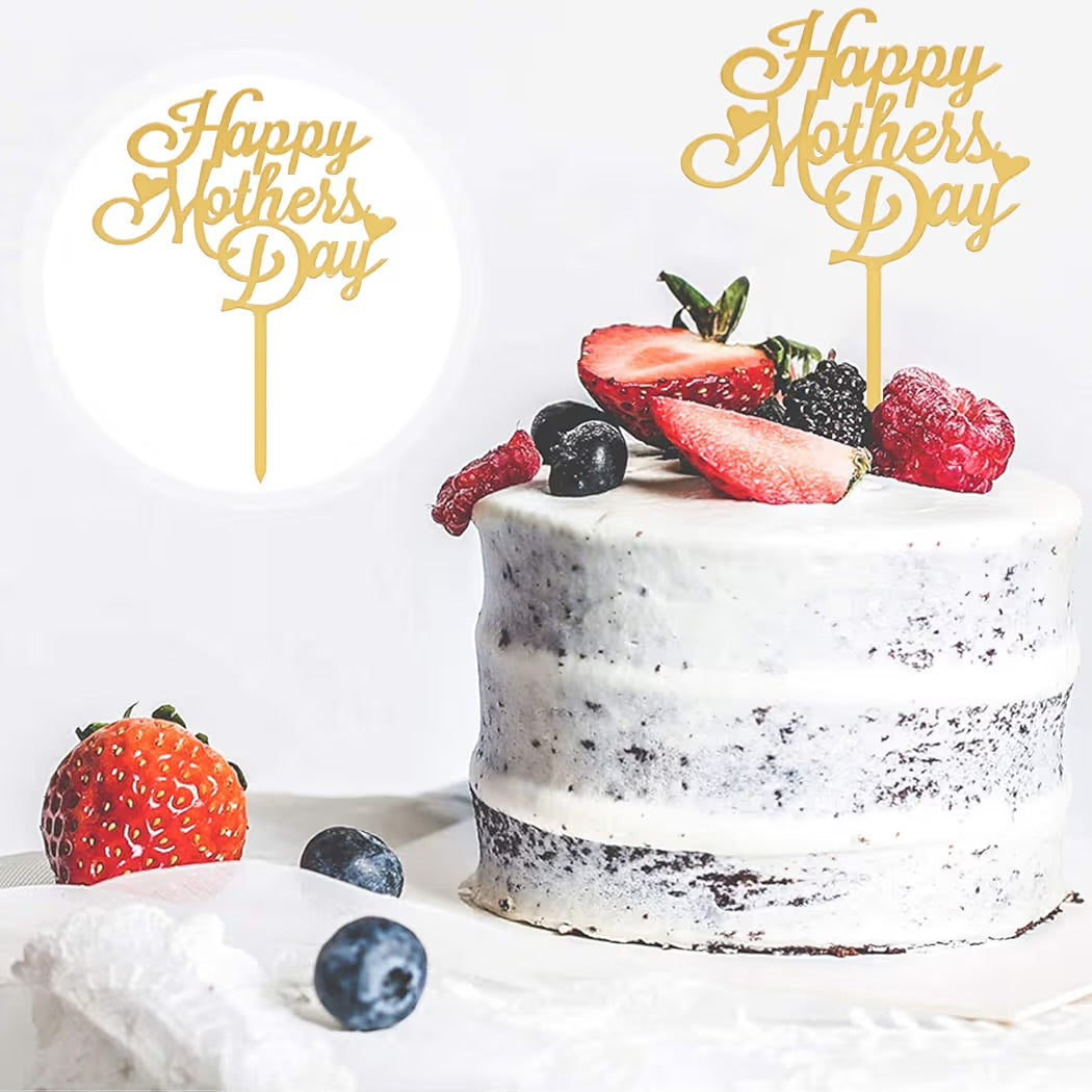 Happy Mother's Day Gold Topper