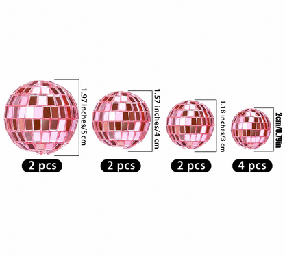 Disco Ball Cupcake Toppers - 10 Pieces