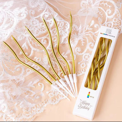 Wavy Candles - 6 Pack
