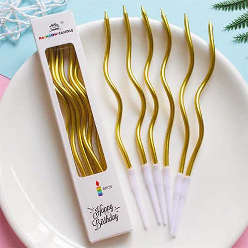 Wavy Candles - 6 Pack