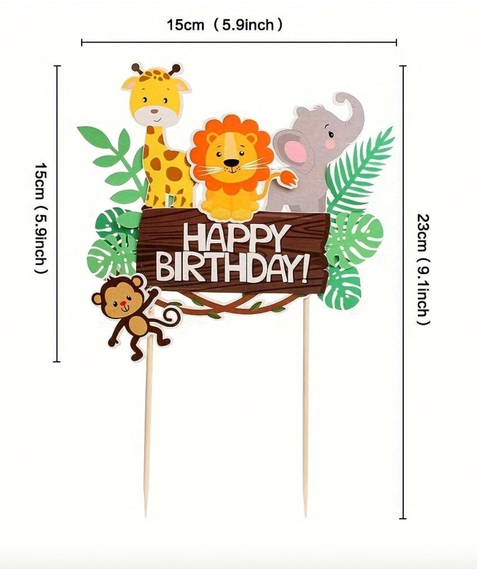 Wild Animals Cake Topper