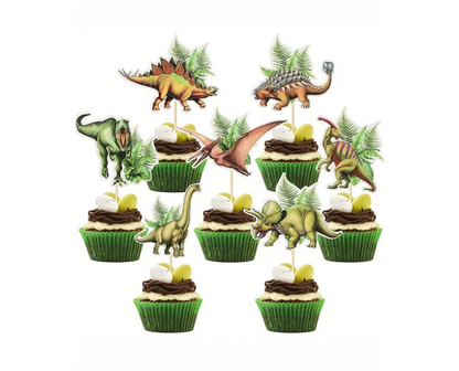 Dinosaur Cake Topper Set - 8 Pieces