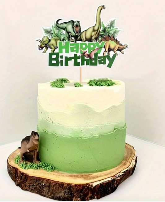 Dinosaur Cake Topper Set - 8 Pieces