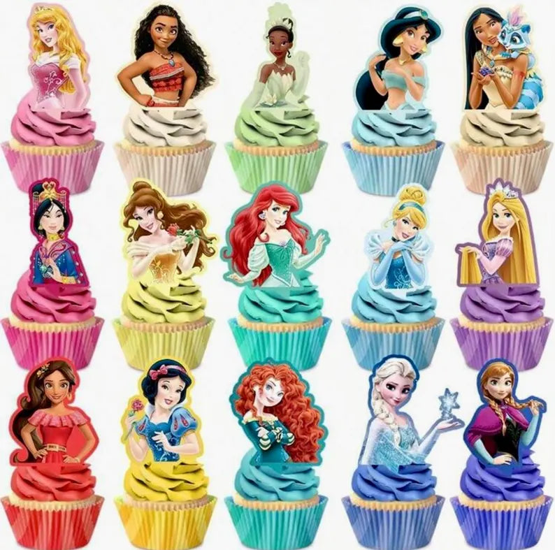 Disney Princess Cupcake Toppers - 15 Pieces