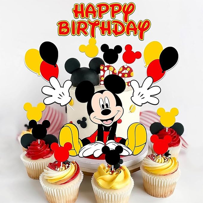 Mickey Mouse Cake/Cupcake Toppers - 15 pieces